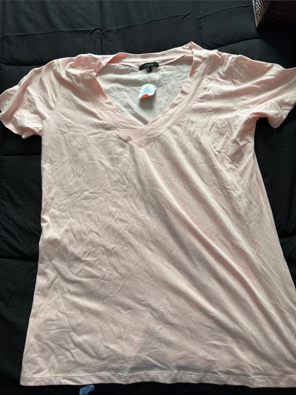 Ambiance Pale Pink V-Neck Short Sleeve Tee